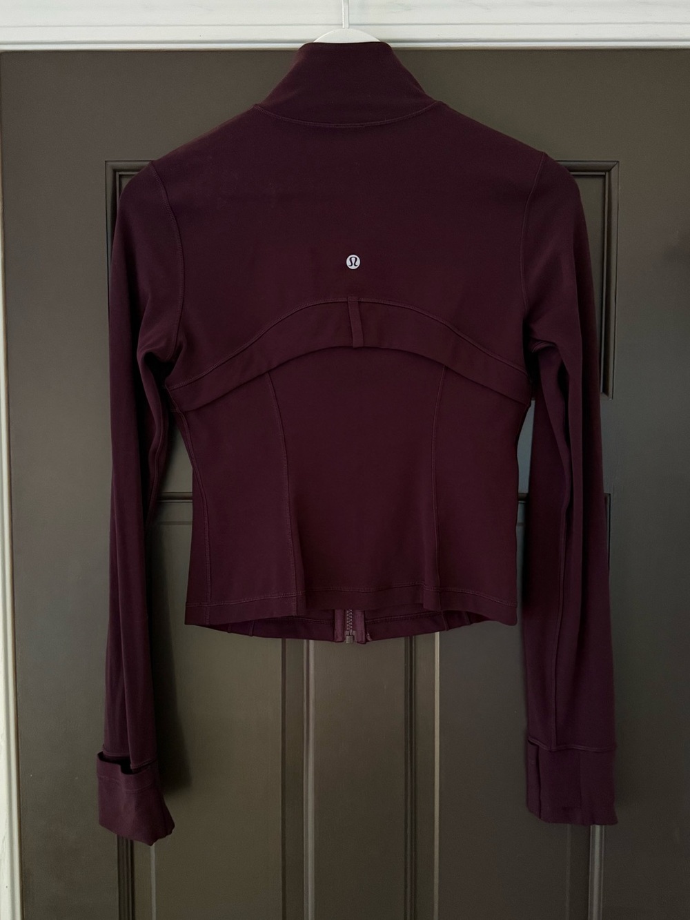 Lululemon Cropped Define Jacket 6 Black Plum Nulu Purple - Picture 3 of 5